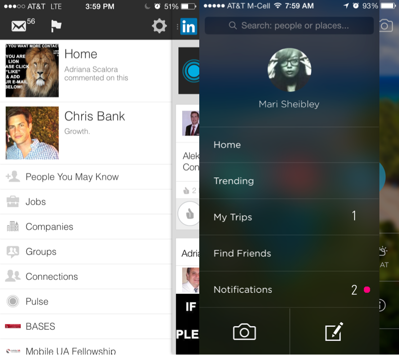 UI Patterns, Slideouts, Sidebars, & Drawers, LinkedIn UI Patterns, Slideouts, Sidebars, & Drawers, LinkedIn
