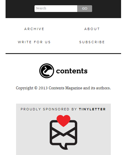 Screenshot of Palantir's mobile navigation