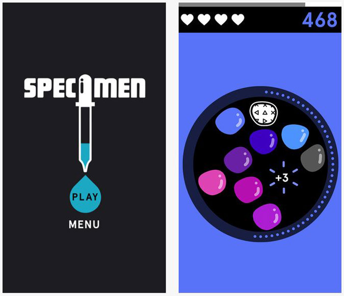 Screenshot of Specimen's app