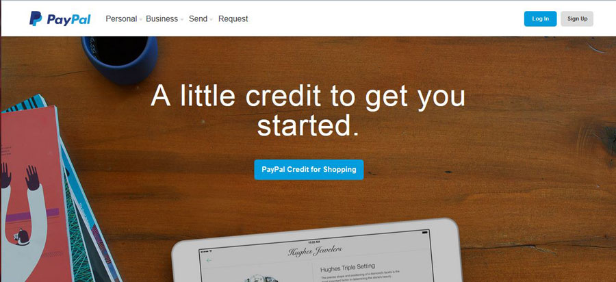 Screenshot of a wide image at Paypal's website