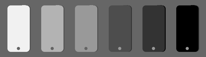 light dark mobile colors