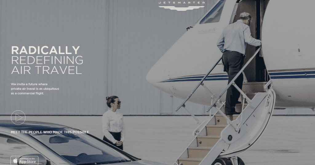 JetSmarter user interface screenshot