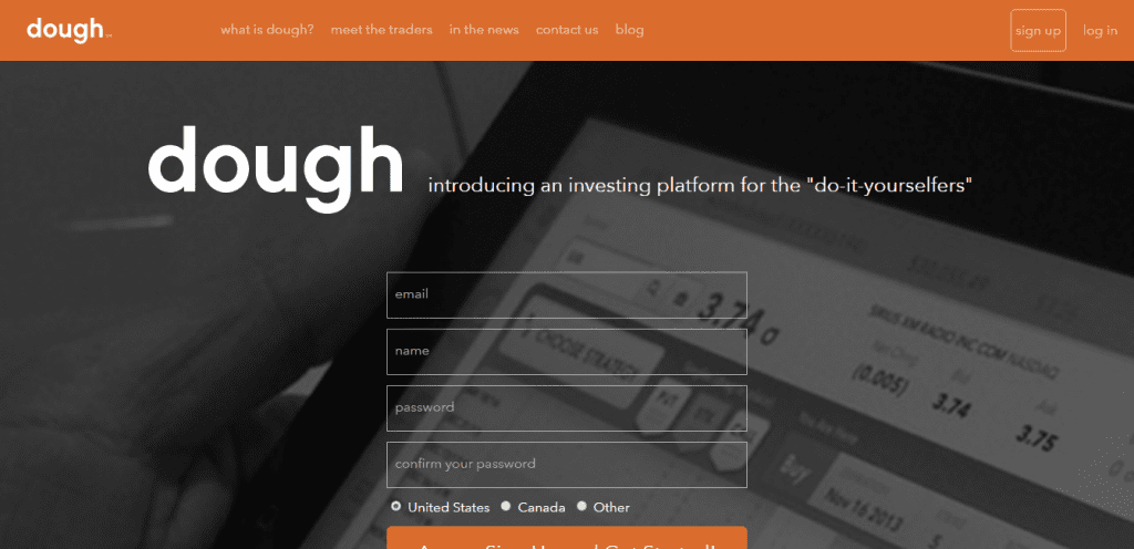 Dough user interface screenshot