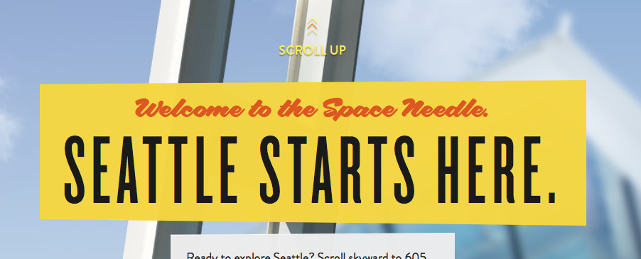 Screenshot of Seattle's website user interface