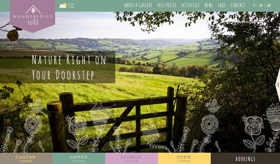 Screenshot of Wonderfully Wild's website user interface