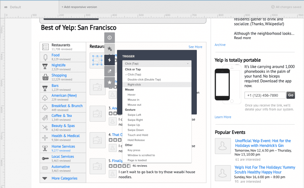 Screenshot of a wireframe