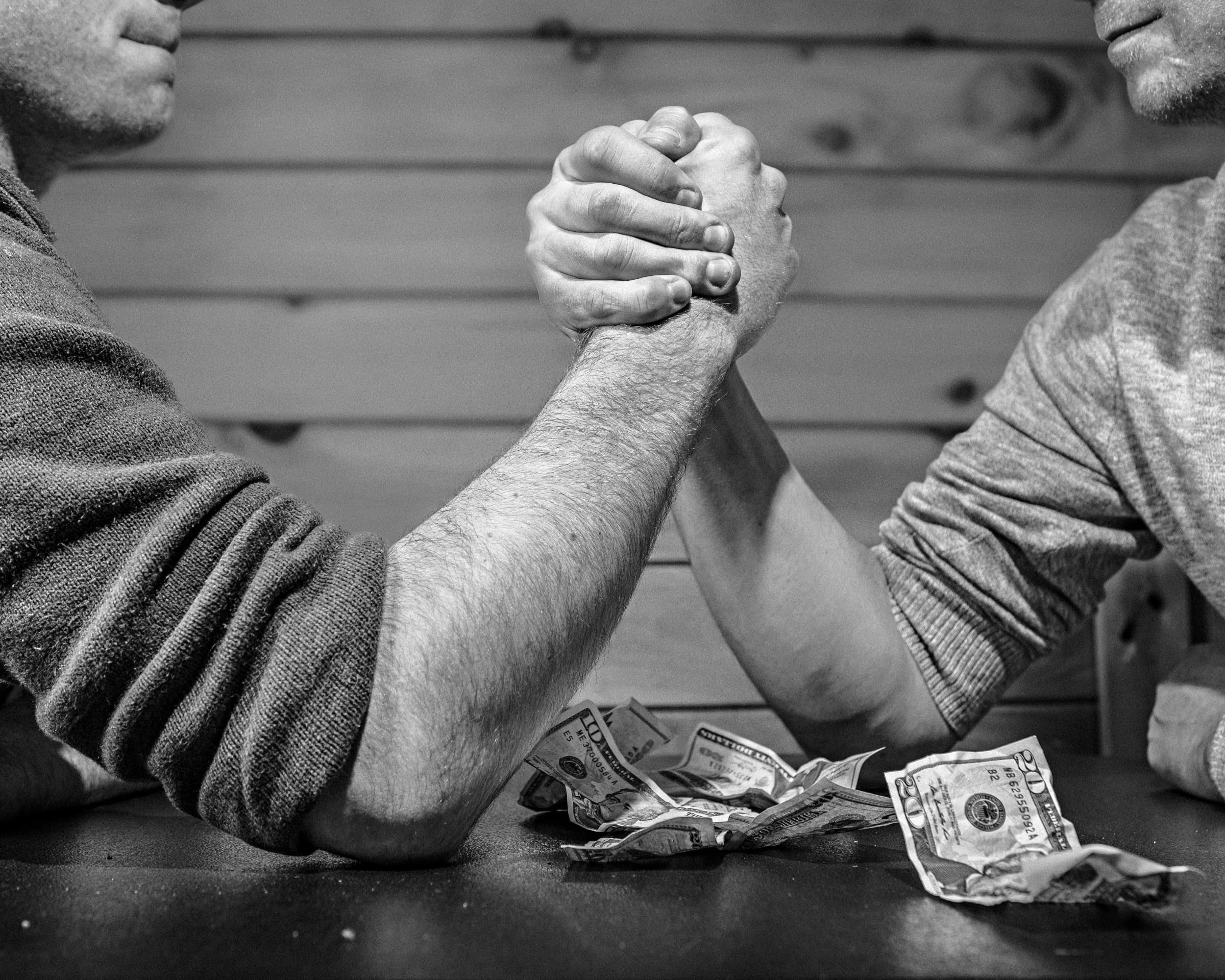black and white people bar men