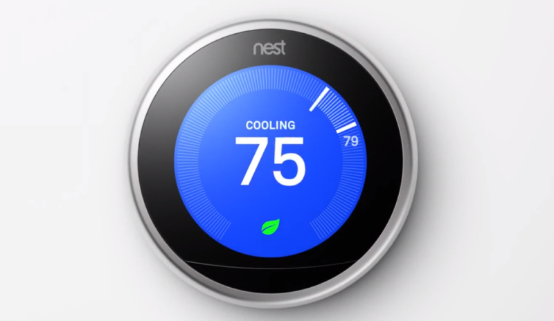 Photo of the Nest thermostat