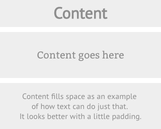Content in boxes