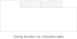 Boxes as tabs