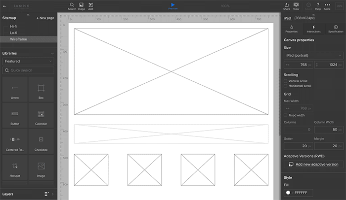 Design wireframe
