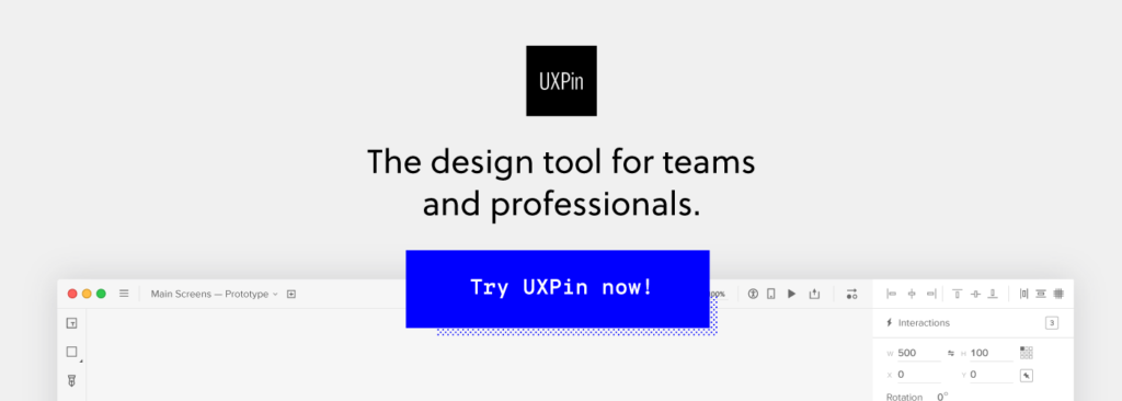 UXPin collaborative design and prototyping tool