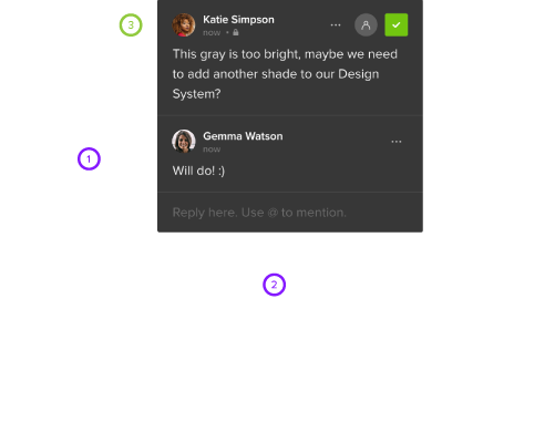 Give and share feedback with comments