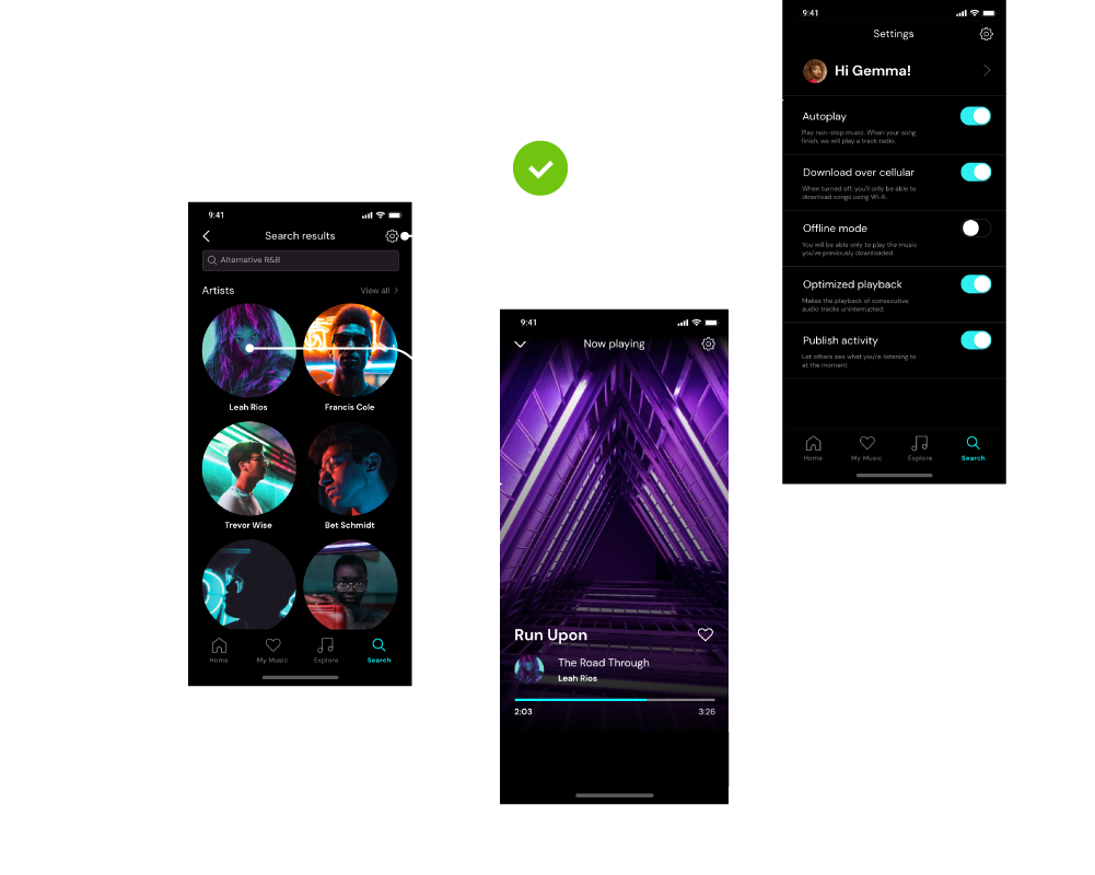High-fidelity prototypes