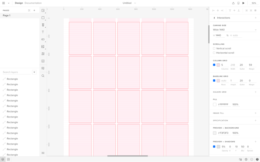 カラムグリッド - モジュラーグリッド
