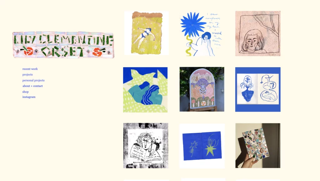 art portfolio example web