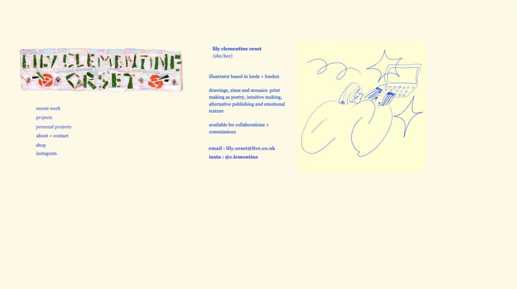 art portfolio example web 2