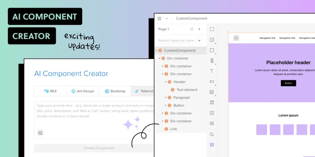Generate UI with AI using UXPin Forge
