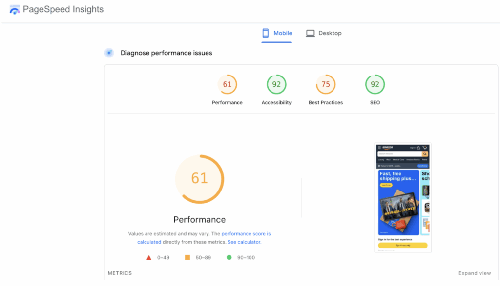 Screenshot 2025 08 19 at 12.38.38 pm Page load speed