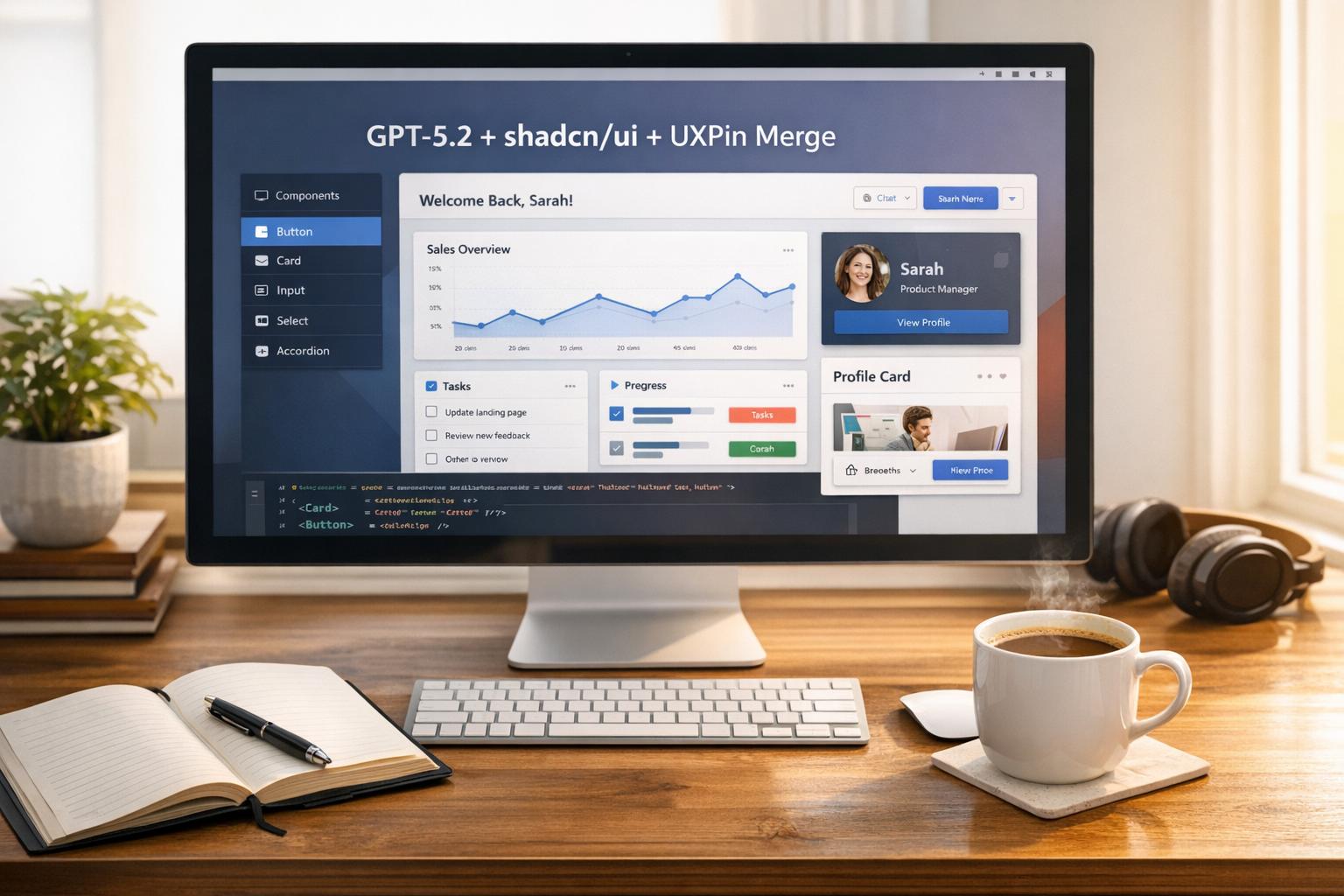 How to prototype using GPT-5.2 + shadcn/ui - Use UXPin Merge!