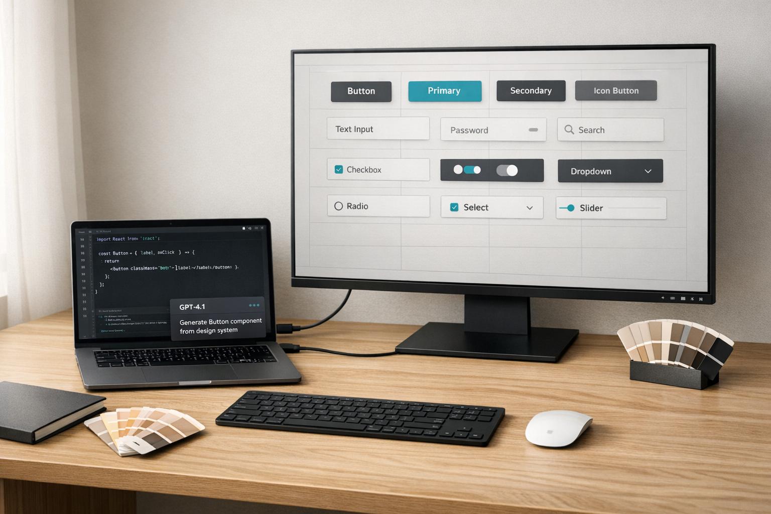 How to build UI using GPT-4.1 + Custom Design Systems - Use UXPin Merge!