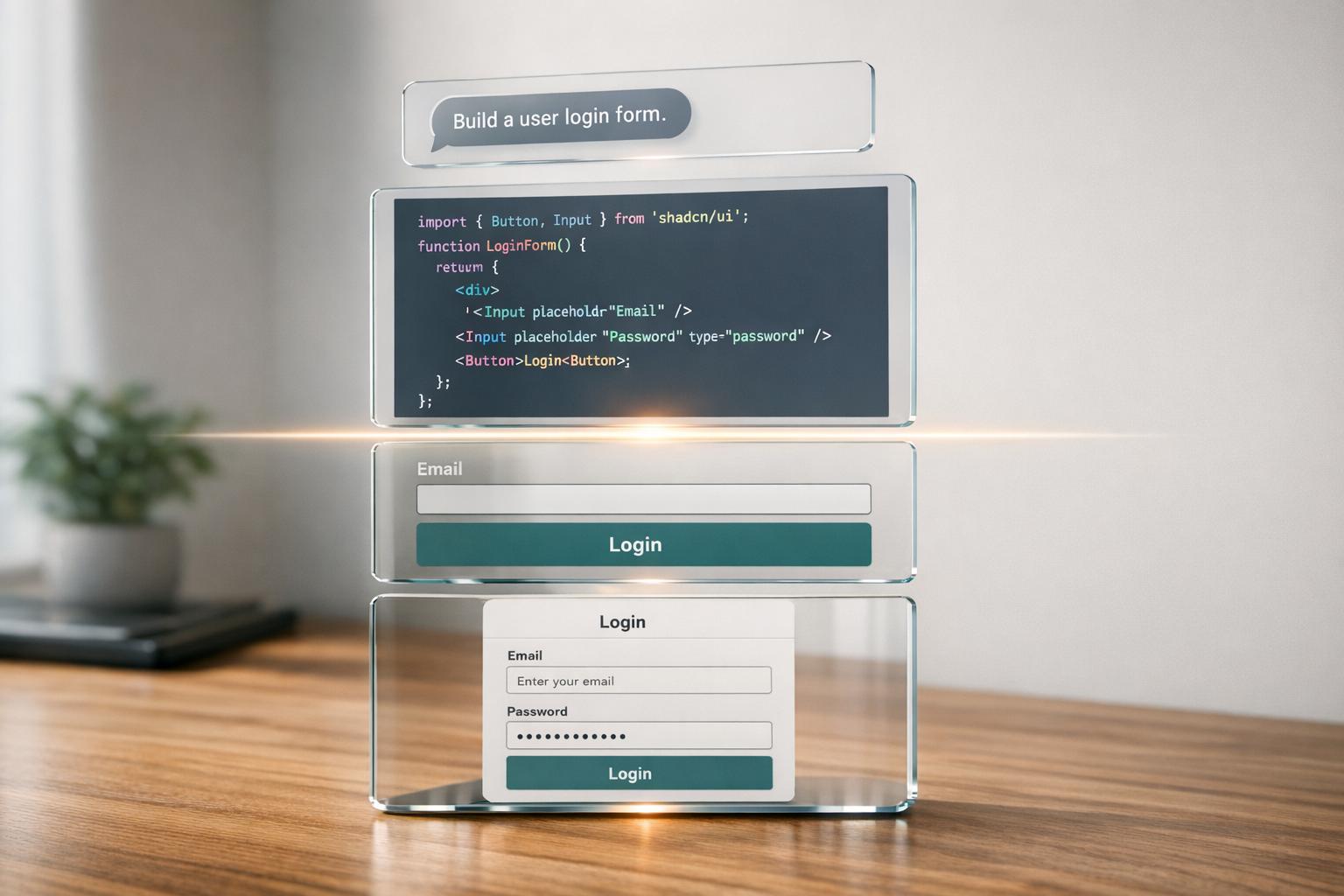 How to build UI using GPT-4.1 + shadcn/ui - Use UXPin Merge!