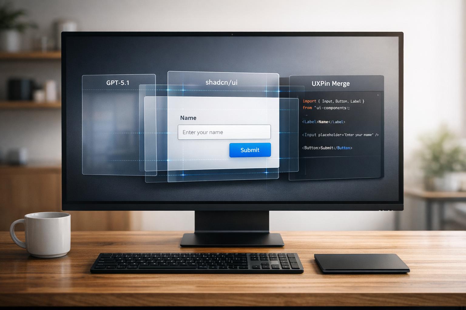 How to build UX using GPT-5.1 + shadcn/ui - Use UXPin Merge!