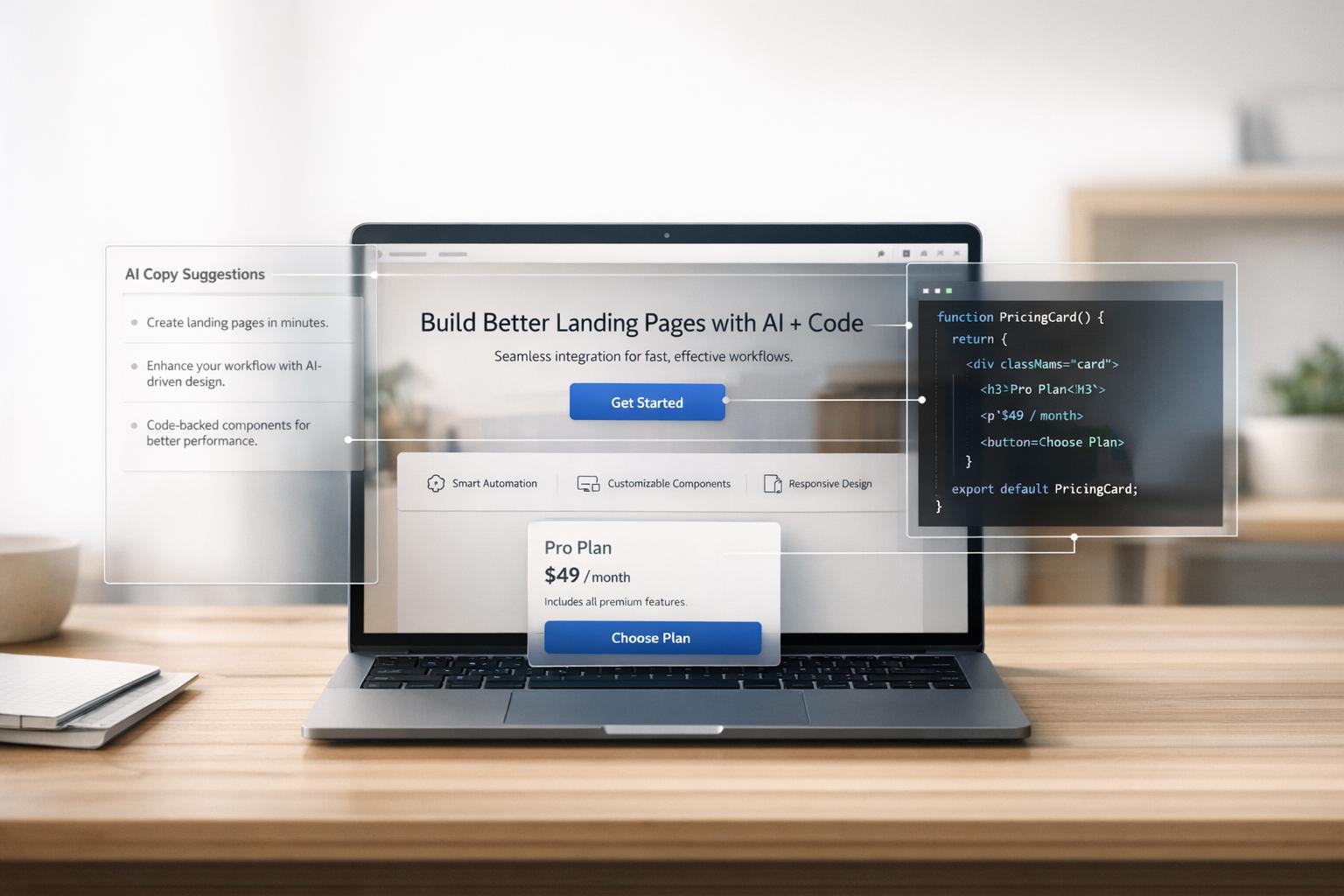 How to build a landing page using GPT-5.2 + shadcn/ui - Use UXPin Merge!