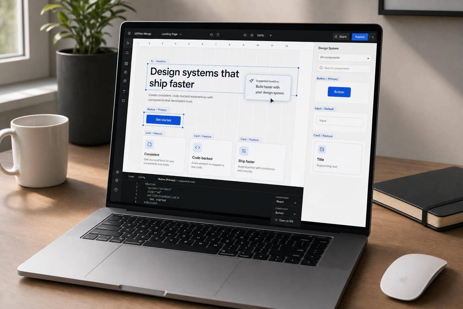 How to build a landing page using Claude Opus 4.5 + Custom Design Systems - Use UXPin Merge!