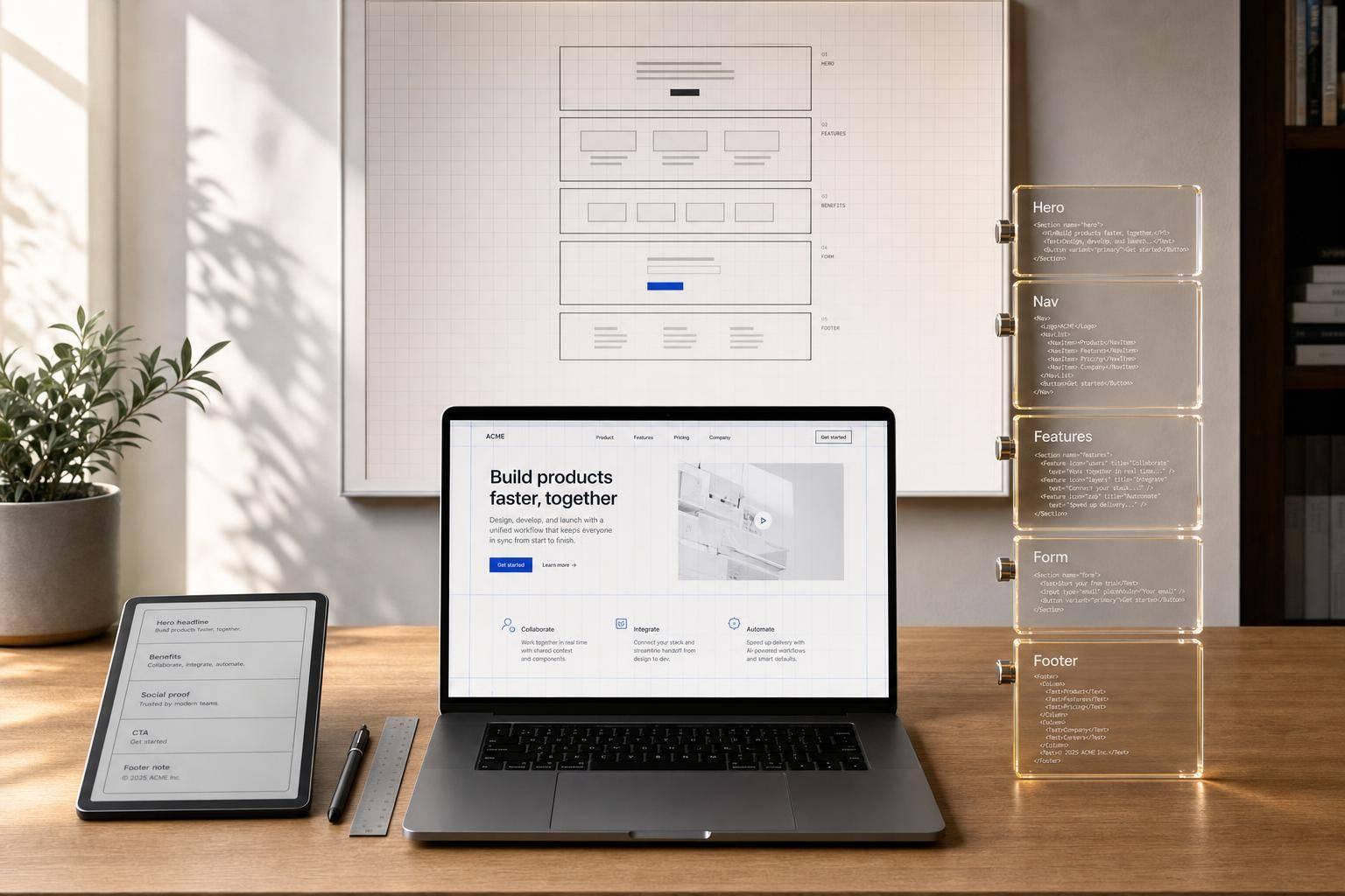 How to build a landing page using Claude Sonnet 4.5 + Custom Design Systems - Use UXPin Merge!